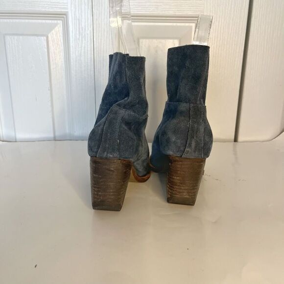 Jeffrey Campbell Like New Leather Suede Slouchy Ankle Slip On Heel Western Boots - Picture 9 of 13